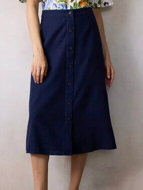 Midi Skirt Button Front
